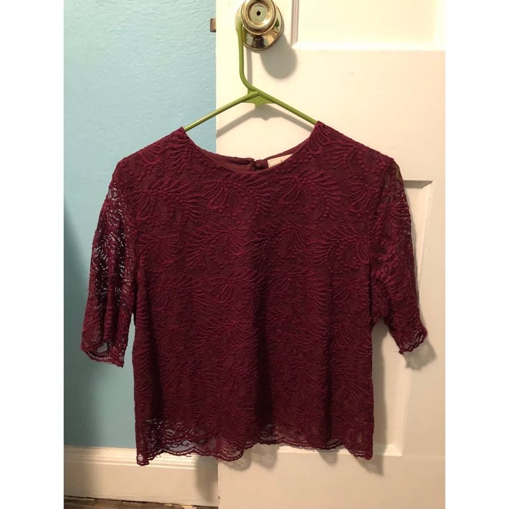 Maroon Lace Blouse